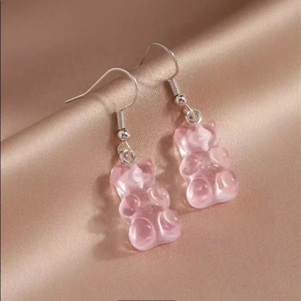 Red Gummy Bear Strawberry Candy Retro Cute  Dainty Vintage Casual Dangle Earring - Picture 7 of 14